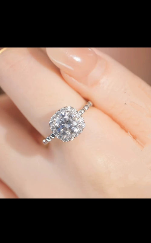 Crystal Solitaire Ring Set